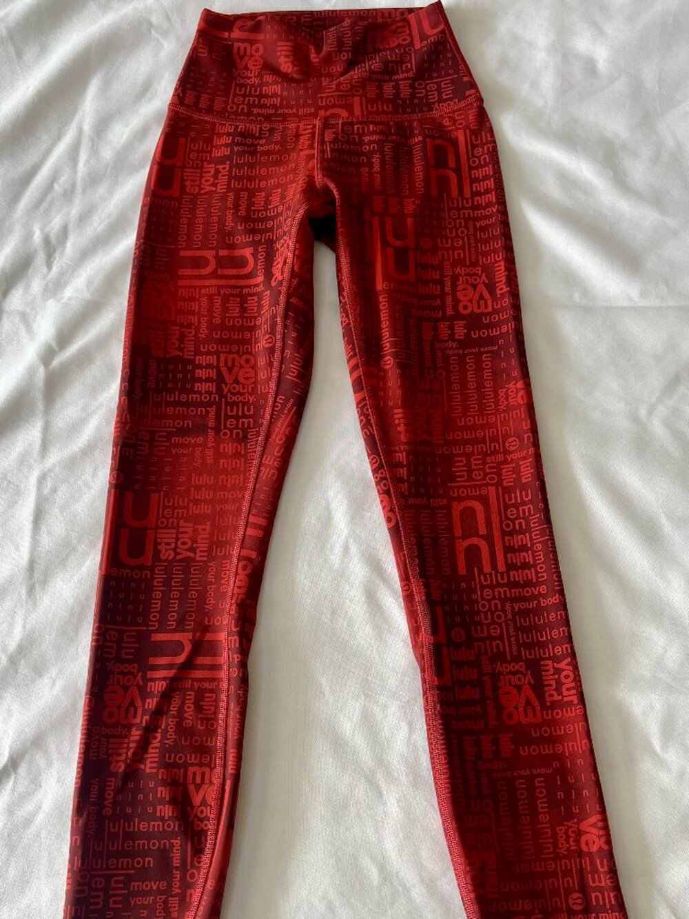 Lululemon Wunder Train HR Tight 25" Contour Fit-Ombre Red Multi Size 2 Athletic